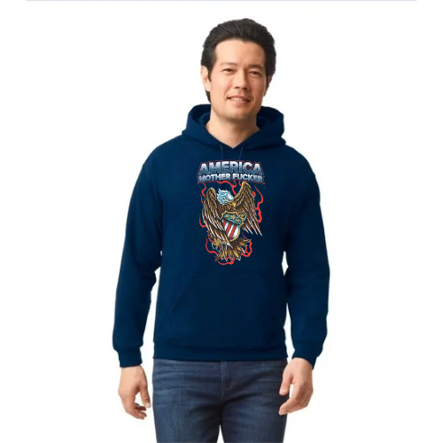 Eagle Line Apparel America Mother Fucker Navy Hoodie