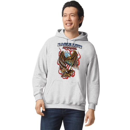White(Ash) Eagle Line Apparel Hoodie