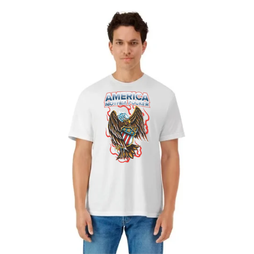 Eagle Line Apparel America Motherfucker White T-Shirt