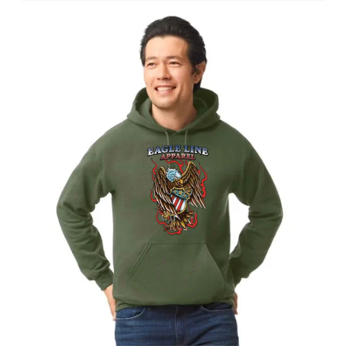 Eagle Line Apparel Military Green Hoodie