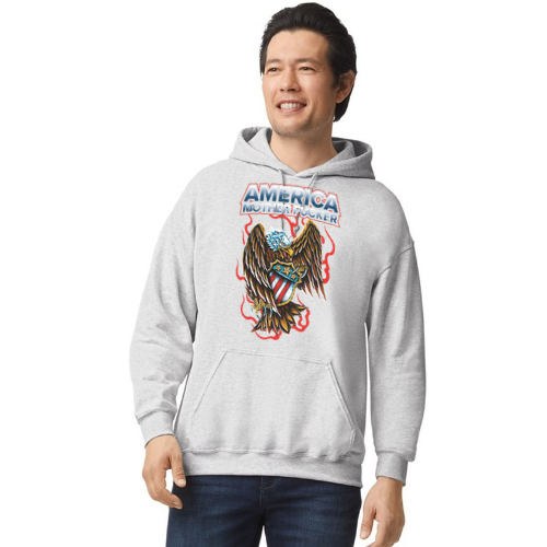 White(Ash) America Mother Fucker Hoodie